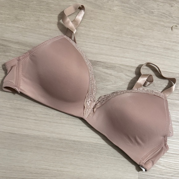 Angelina Women's Lace Trim Bras - Blue, Purple, and Tan - Picture 4 of 7